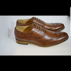 Gino Vitale Men's Wing Tip Dress Shoes